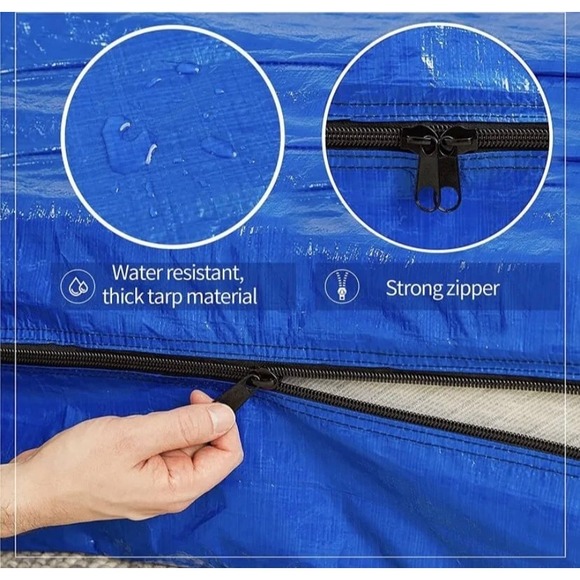 Mattress Bags for Moving and Storage, Queen, Blue - Picture 4 of 5